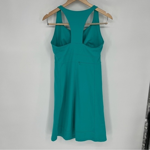 Toad&Co Dress Womens Small Tech Tomboy Racerback Shelf Bra Pocket Stretch Teal - Picture 7 of 12